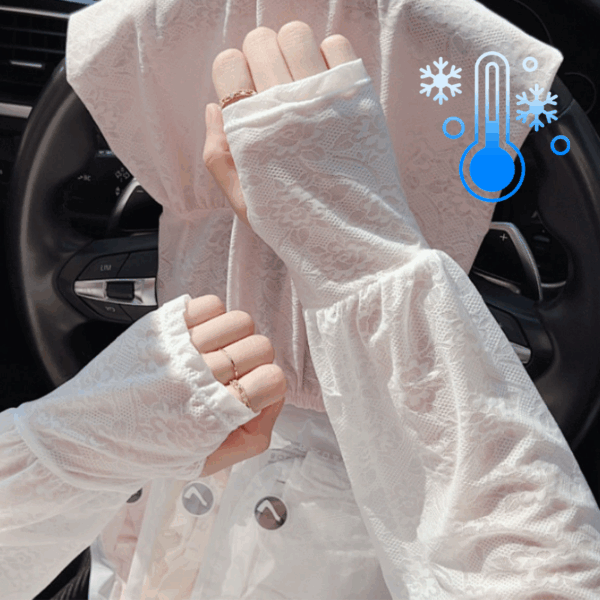 🌞❄️ Ice Lace Sun Sleeve! UPF50+ Cooling 5℃. Stylish Sun Protection for Arms 💃 - Image 4