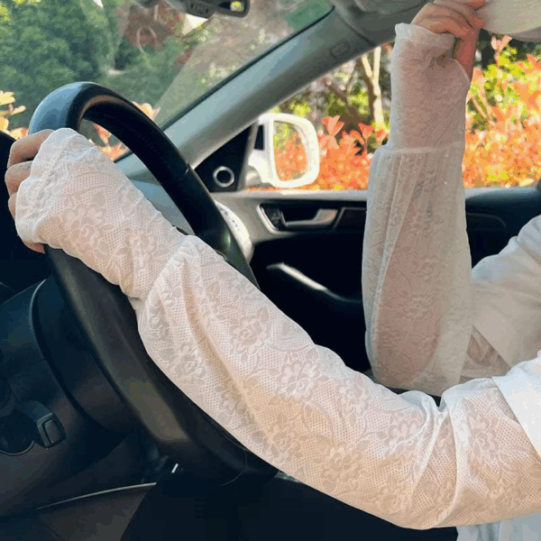🌞❄️ Ice Lace Sun Sleeve! UPF50+ Cooling 5℃. Stylish Sun Protection for Arms 💃 - Image 9